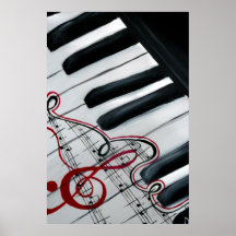 Beau piano affiche