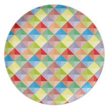 Beau plat coloré de formes et de motifs assiette
