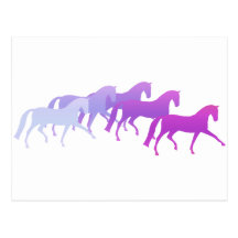 Beaucoup de chevaux (pourpres) cartes postales