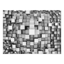 Beaucoup de cubes réfléchis blancs art photographique