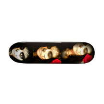 Beaucoup de visages "créatifs" skateboard
