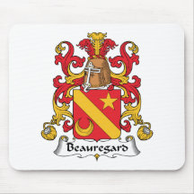 Beauregard Family Crest Mouse Mats