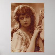 Beauté avec la guitare posters