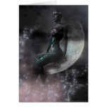 Beauté dans la lune carte de vœux