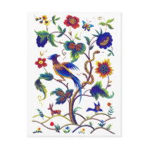 Beautful Jacobean Bird of Paradise Embroidery