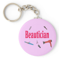 Beautician Business Keychain