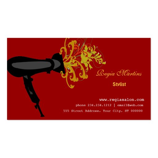 Beautician & Hair Salon Business Card Template