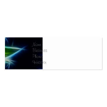 Beautiful Abstract Teal Lime Green Flower Art Business Card