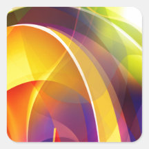 Beautiful and Multicolor Square Sticker