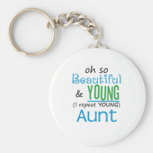 Beautiful and Young Aunt Keychains