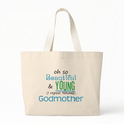 Beautiful and Young Godmother Tote Bag by MotherandFatherGifts