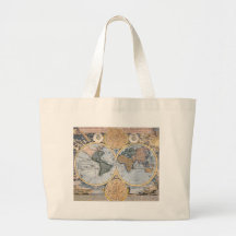 Beautiful Antique Atlas Map Bag