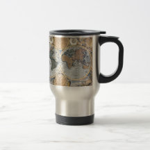 Beautiful Antique Atlas Map Mugs