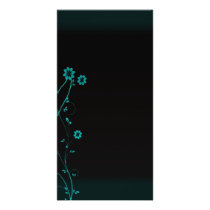 Beautiful Aqua bluish flowers wedding gift Personalized Photo Card