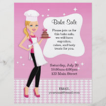 Beautiful Bake Sale Flyer personalized