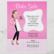 Beautiful Bake Sale Flyer personalized