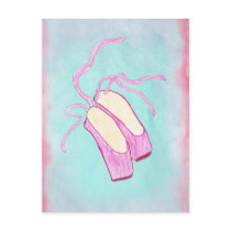 Beautiful Ballet Shoes Postcard