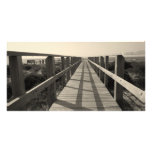 Beautiful "Beach Walk in Sepia" Custom Photo Card
