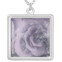 Beautiful Begonia, floral Lavender, Necklace