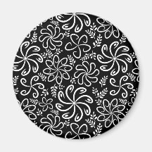 Beautiful black and white  magnet