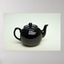 Beautiful black coloured teapot poster