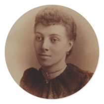 Beautiful Black Woman Antique Photo Round Sticker