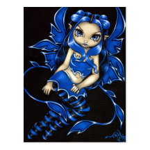 "Beautiful Blue Fairy" Postcard