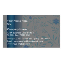 Beautiful blue floral wedding gift business cards
