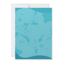 Beautiful blue floral wedding gift personalized announcements