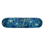 Beautiful Blue Glass Pebbles Skate Boards