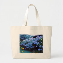 Beautiful blue morning glory flowers bag