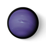 Beautiful blue Neptune, as seen from space, NASA Pinback Button