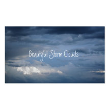 Beautiful Blue Storm Clouds Heavenly Artwork Business Card Template
