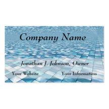 Beautiful Blue Tiles Mosaic Pattern Business Cards
