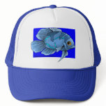 Beautiful Blue Tropical Oscar Fish hats