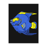 Beautiful Blue Tropical Parrot Fish