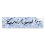 Beautiful Bride in Blue, Rose Bouquet, template bumper stickers