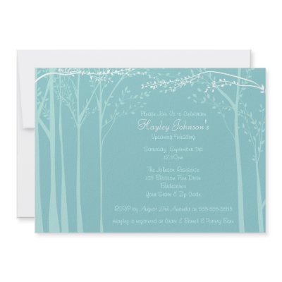 Beautiful Bride In Woodland Bridal Shower Announcement by WonderfulWedding