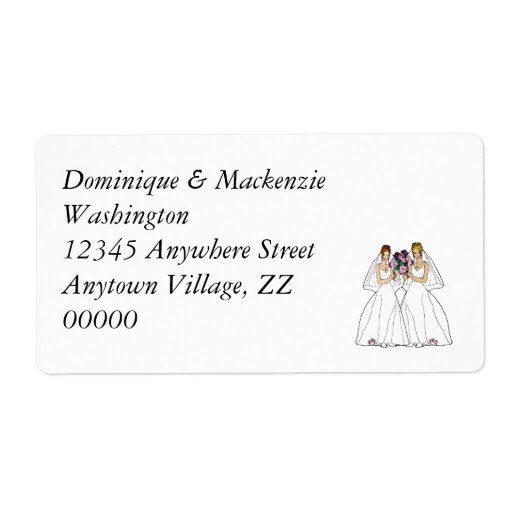 Beautiful Brides Personalized Shipping Labels