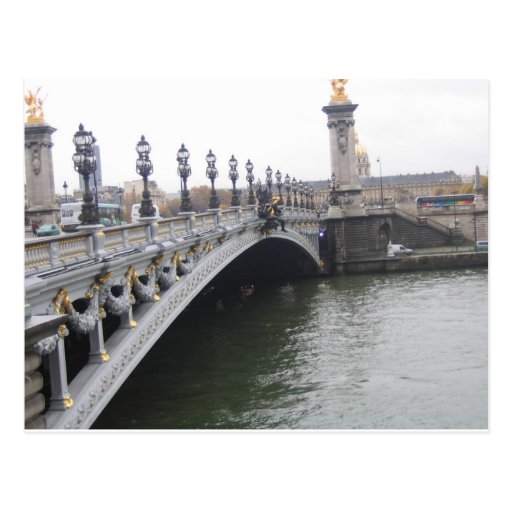 Beautiful Bridge in Paris, France Post Cards
