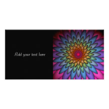 Beautiful Bright Rainbow Flower Photo Card