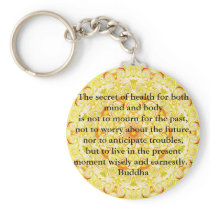 Beautiful Buddhist Quote with Vibrant Mandela Keychain