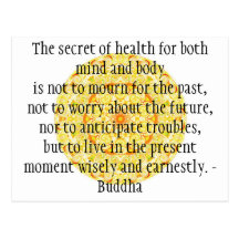 Beautiful Buddhist Quote with Vibrant Mandela Post Cards