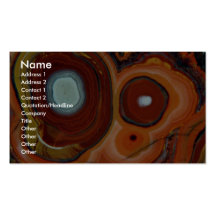 Beautiful Bull's eyes in Mexican agate Business Card Templates