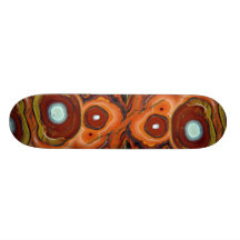 Beautiful Bull's eyes in Mexican agate Skateboard Decks