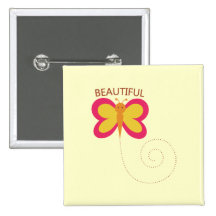 Beautiful Butterfly Button