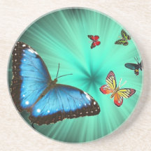 Beautiful Butterfly Journey Beverage Coasters
