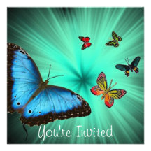 Beautiful Butterfly Journey Personalized Invitation