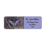Beautiful Butterfly/Purple. Return Address Labels