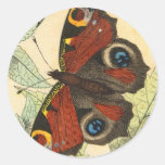 Beautiful Butterfly Round Stickers